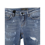 Dolce & Gabbana Blue PRETTY Tattered Skinny Denim Jeans PAN75525-36