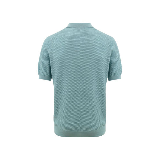 Gran Sasso Blue Cotton Polo Shirt GR-942420051436-IT50 | L