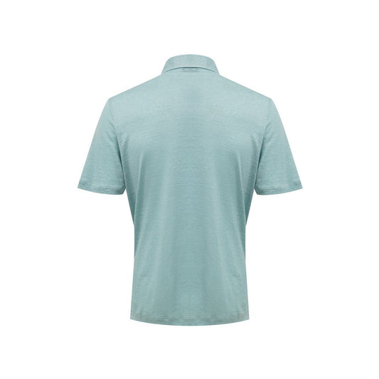 Gran Sasso Blue Linen Polo Shirt GR-950620051436-IT50 | L