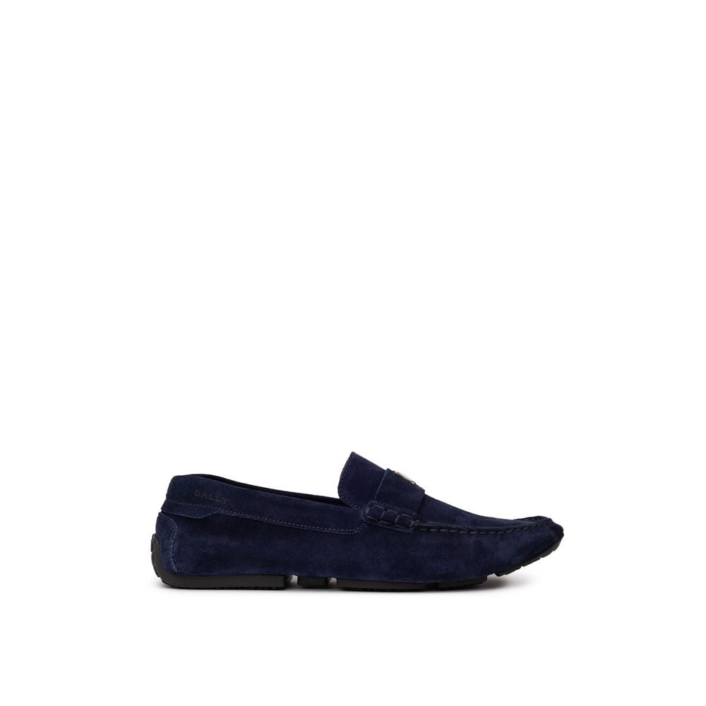 Bally Blue Leather Moccassin