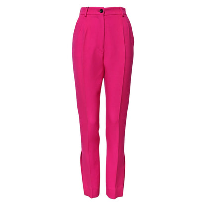 Dolce & Gabbana Fuchsia Pink HighWaist Tapered Trouser Pants