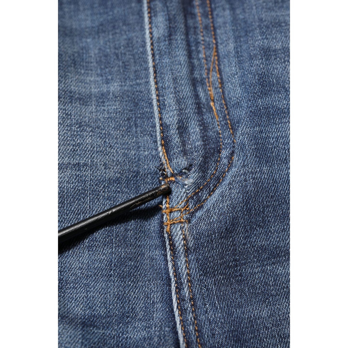 Dolce & Gabbana Blue Cotton HighWaist Skinny Denim Jeans