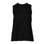 Boutique Moschino Black Cotton Sleeveless Women Tank T-shirt