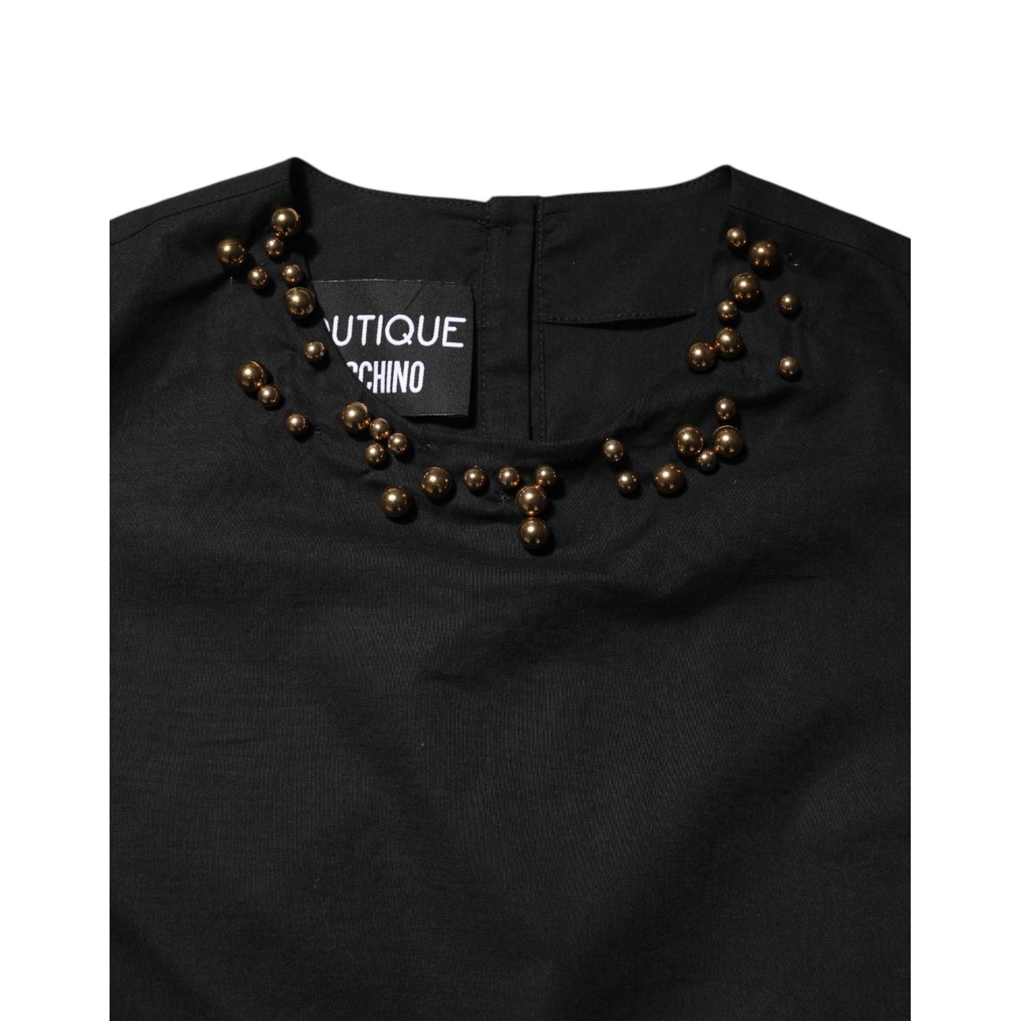 Boutique Moschino Black Cotton Sleeveless Women Tank T-shirt