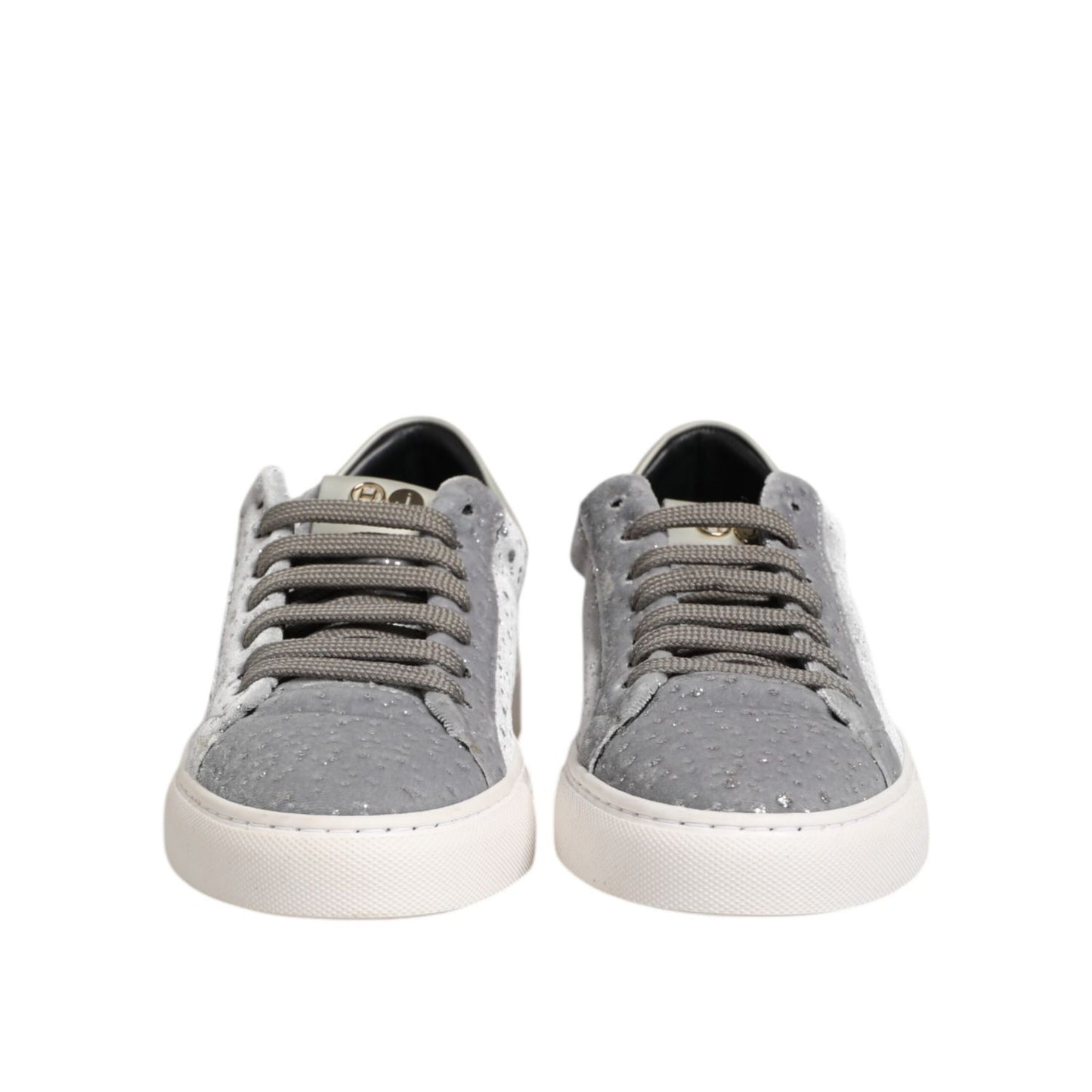 HIDE & JACK Gray Suede Low Top Lace Up Sneakers Shoes