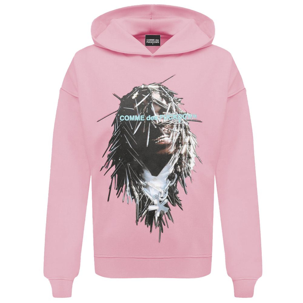 Comme Des Fuckdown Pink Cotton Men Sweater
