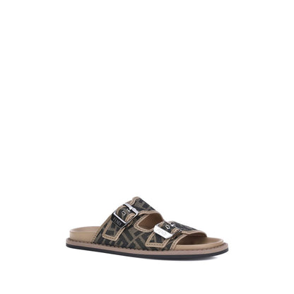 Fendi Brown Calf Leather Bos Taurus Sandals