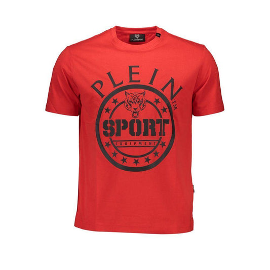 Plein Sport Red Cotton T-Shirt PL-9595-S