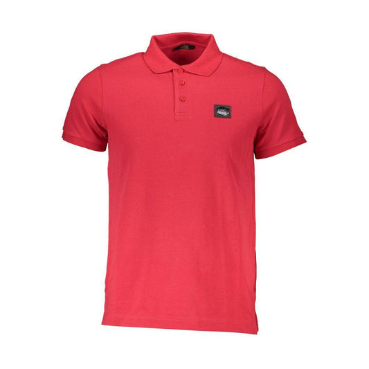Cavalli Class Red Cotton Polo Shirt CA-21295-S