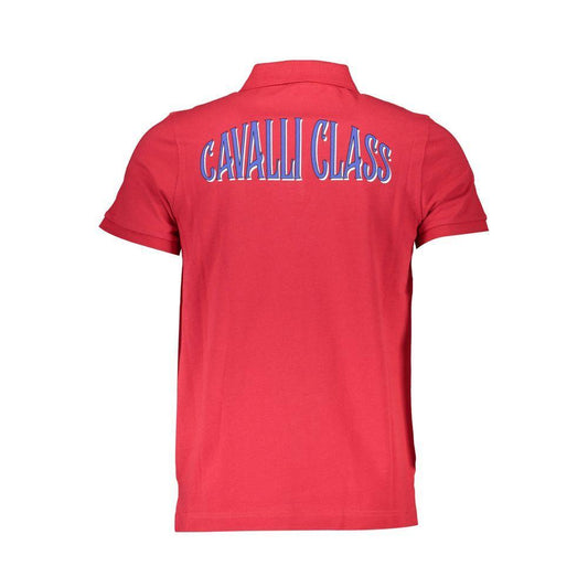 Cavalli Class Red Cotton Polo Shirt CA-21295-S