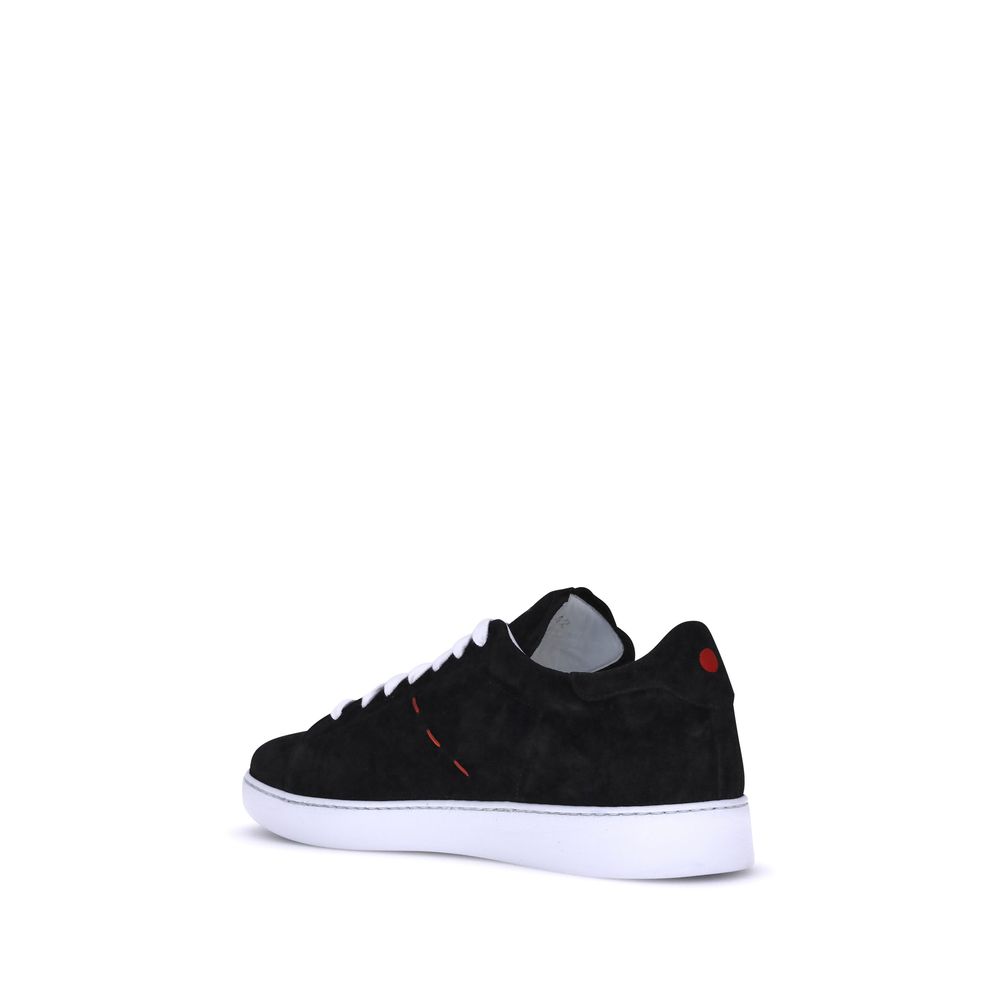 Kiton Black Rubber Low Top Sneakers