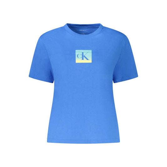 Calvin Klein Blue Cotton Tops & T-Shirt CA-39023-S