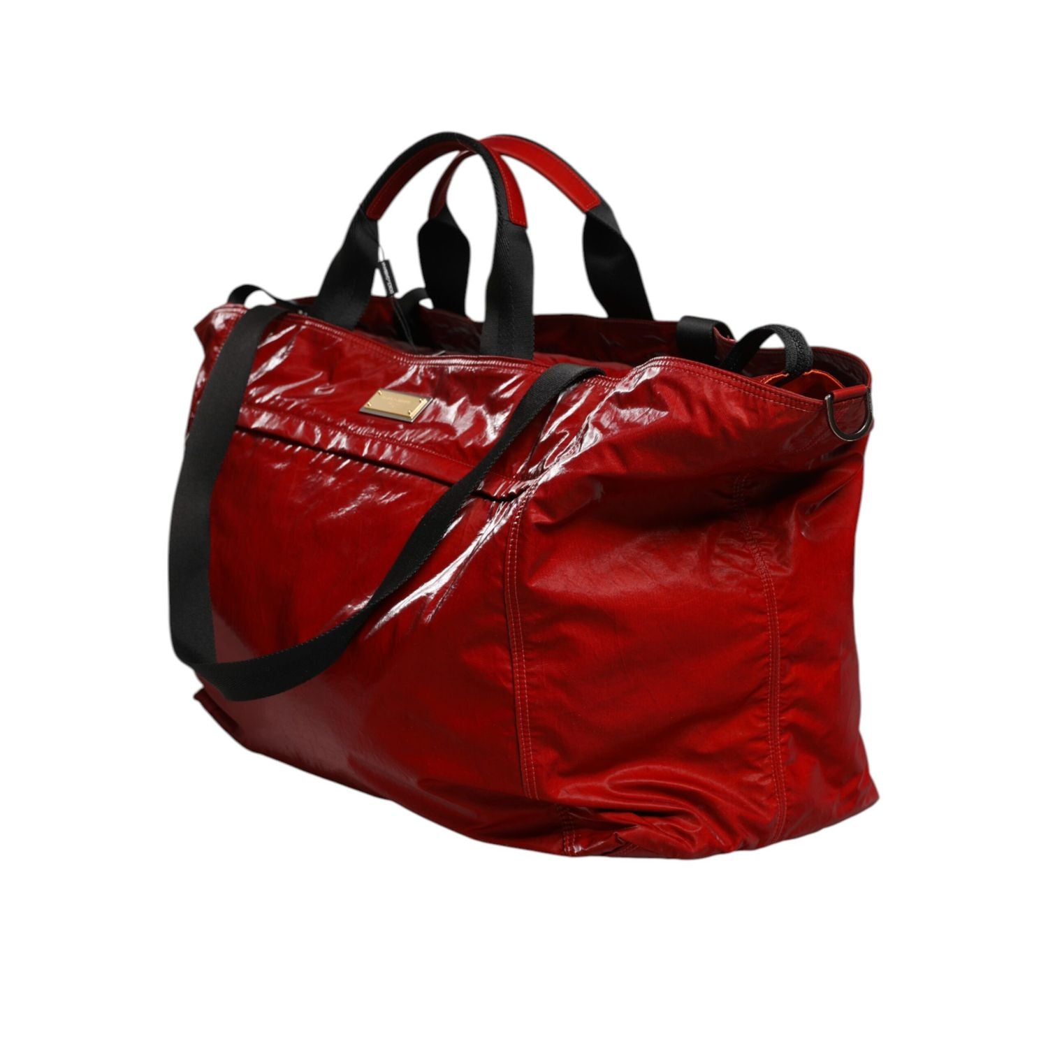 Dolce & Gabbana Red Nylon Hand Shoulder Duffel Travel Bag