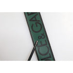 Dolce & Gabbana Green Black Polyester DG Logo Buckle Belt