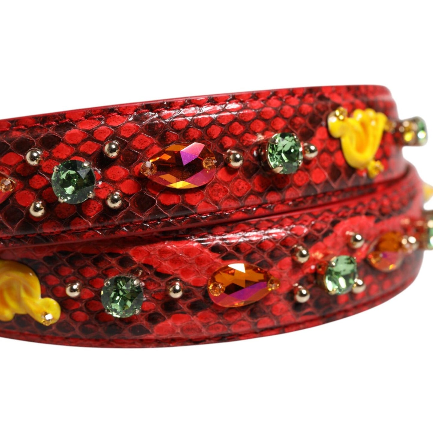 Dolce & Gabbana Multicolor Embellished Handbag Accessory Shoulder Strap WMB531