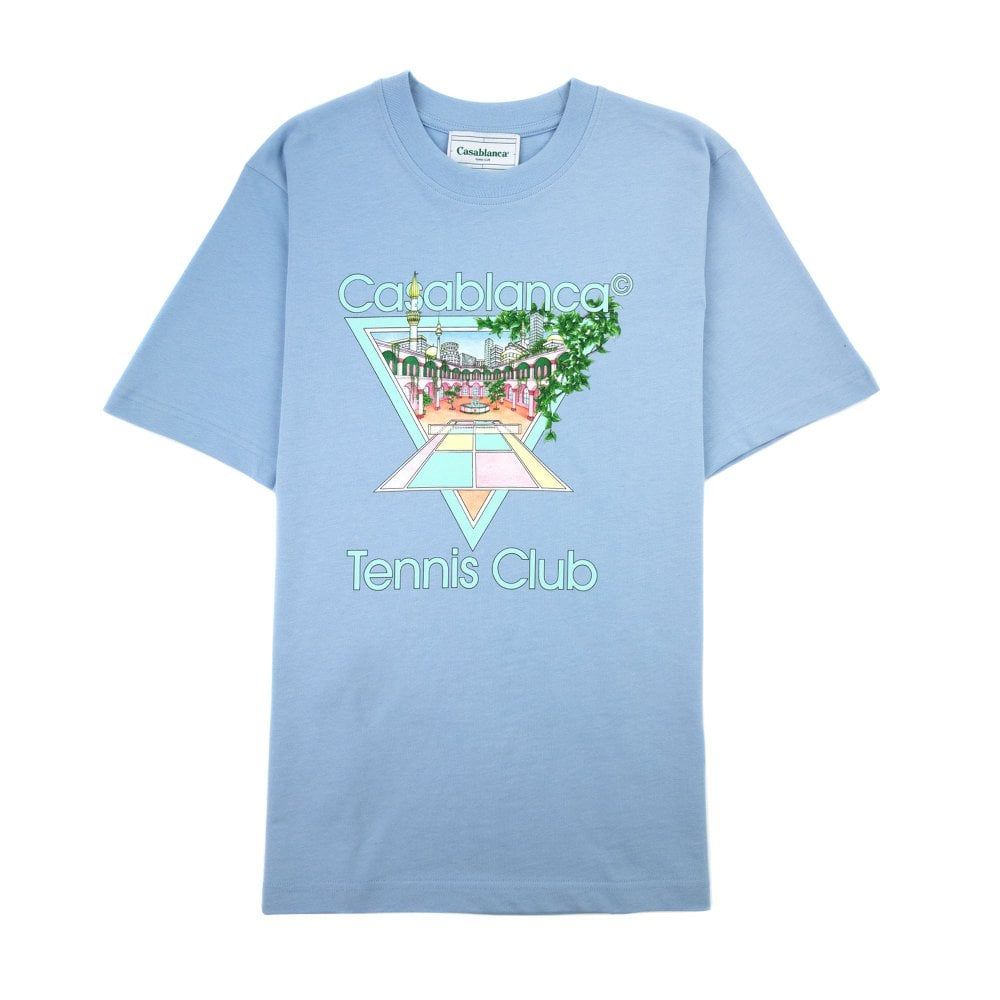 Casablanca Blue Cotton T-Shirt