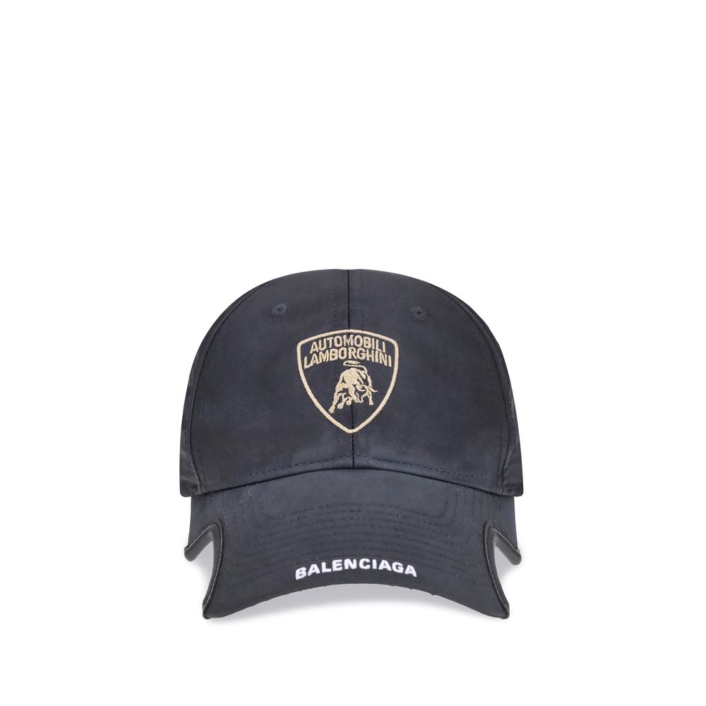 Balenciaga Black Cotton Cap (Baseball Hat)