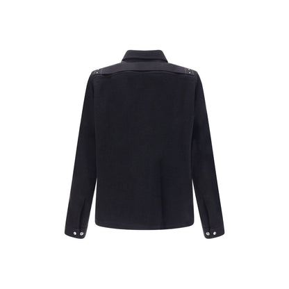 Rick Owens Black Fleece Wool Coat