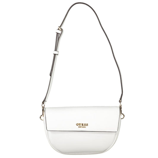 Guess Jeans White Polyethylene Women Handbag with adjustable shoulder strap