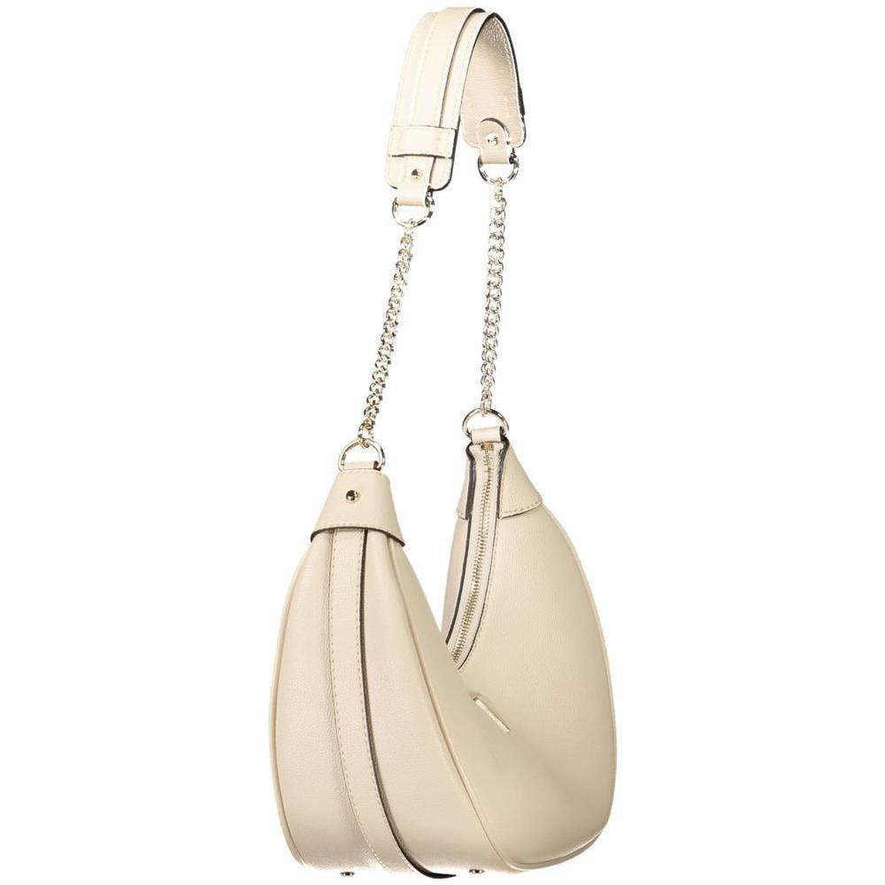 Front view with bag zipped and handles upright.