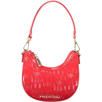 Mario Valentino Red Polyethylene Women Handbag with removable handle and shoulder strap.