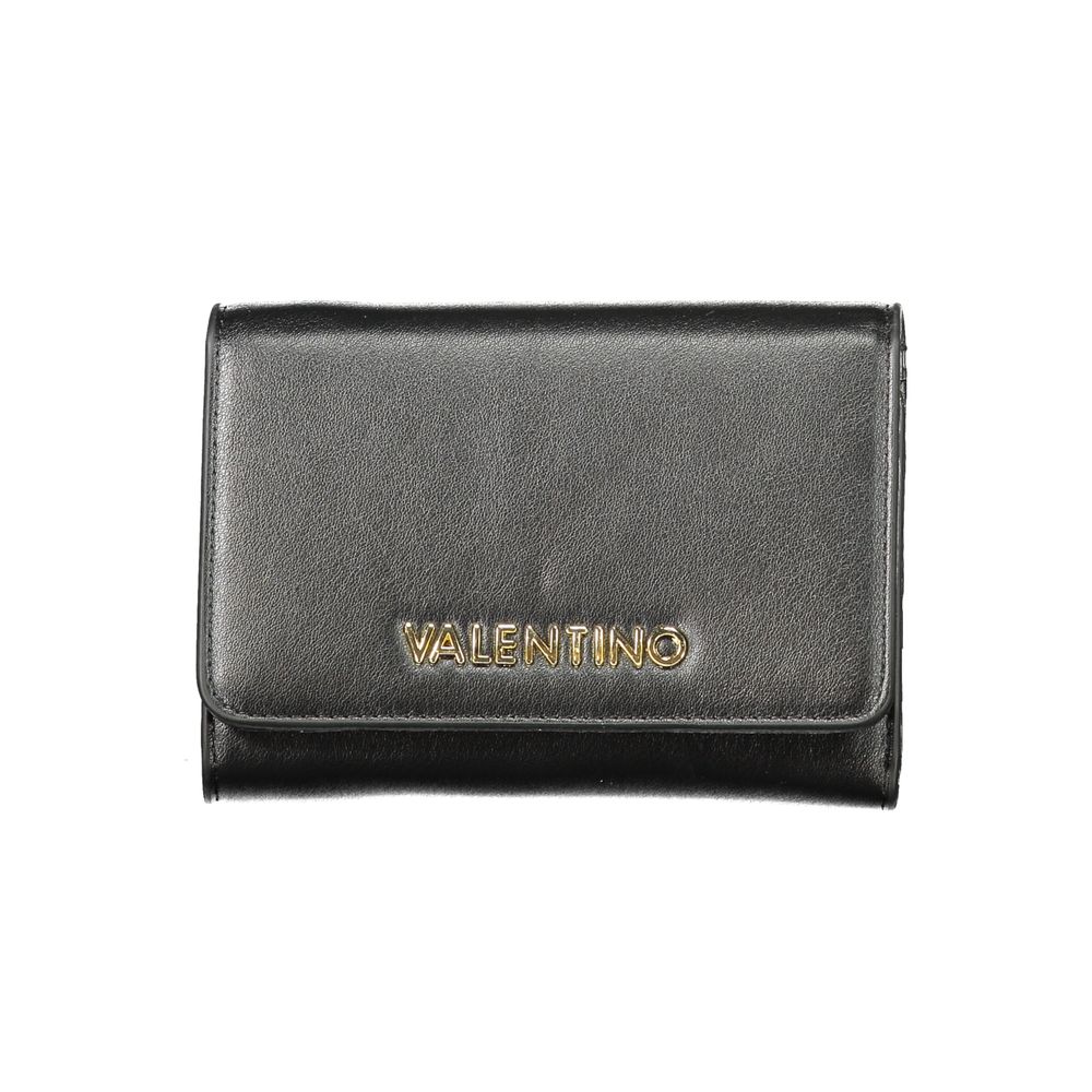 Mario Valentino Black Polyethylene Women Wallet front view with logo