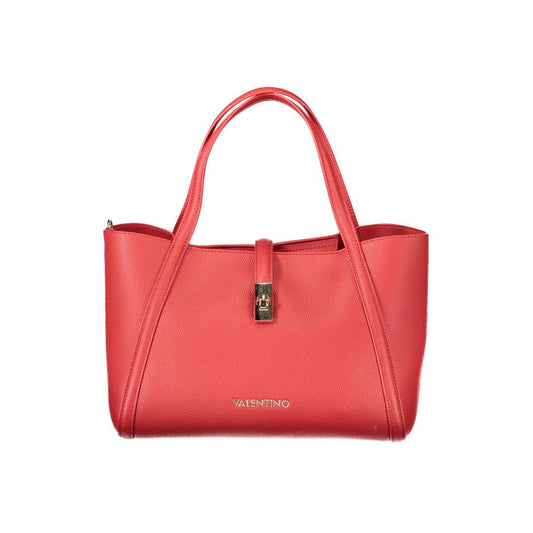 Mario Valentino Red Polyethylene Women Handbag with elegant handles and detachable strap for chic styling.