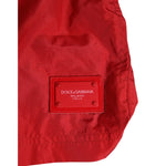 Dolce & Gabbana Red Drawstring Beachwear Men Shorts Swimwear BIK1703-4