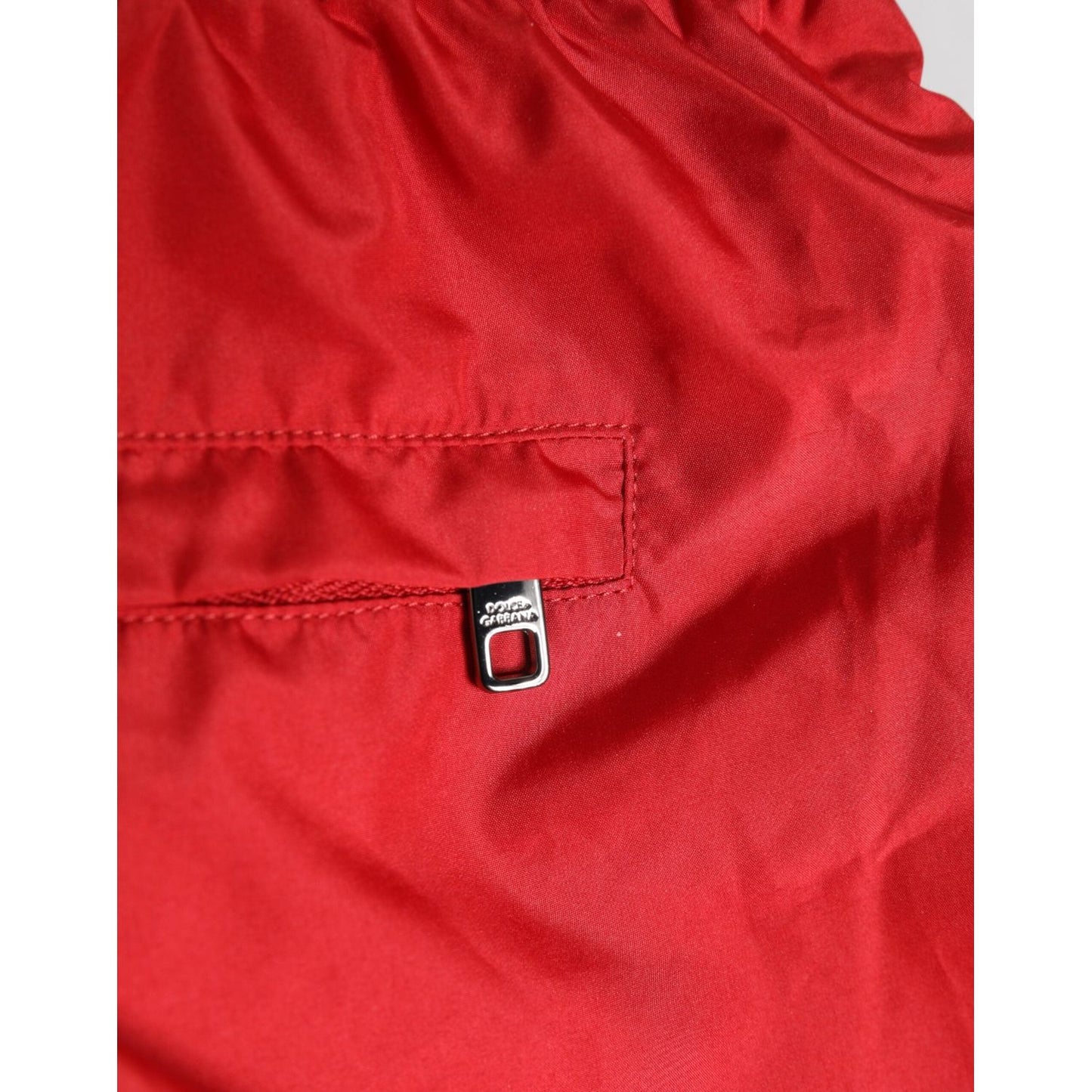 Dolce & Gabbana Red Drawstring Beachwear Men Shorts Swimwear BIK1703-4