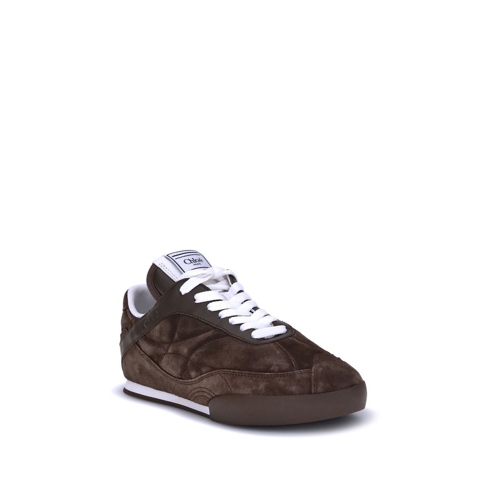 Chloé Brown Calf Leather Bos Taurus Low Top Sneakers