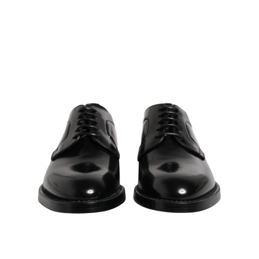 Dolce & Gabbana Black Calf Leather Lace Up Dress Derby Shoes MV7620-40