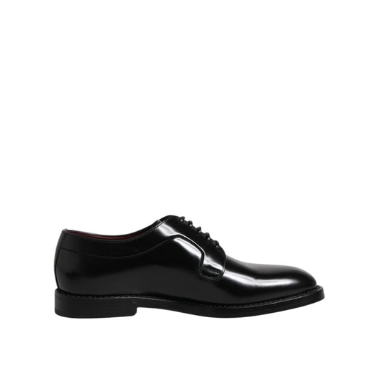 Dolce & Gabbana Black Calf Leather Lace Up Dress Derby Shoes MV7620-40