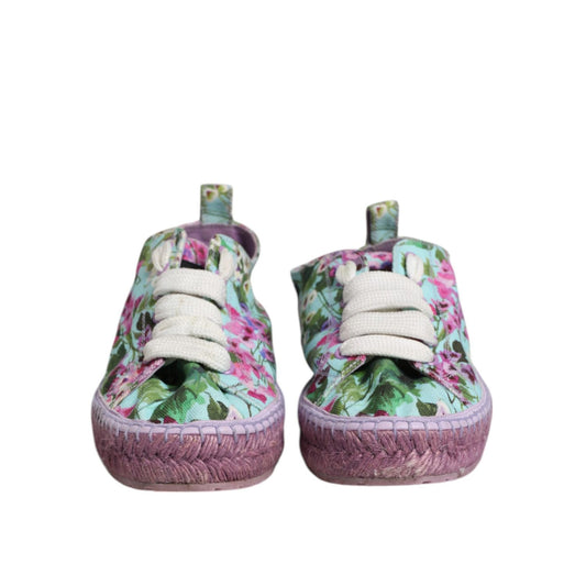 Dolce & Gabbana Multicolor Canvas Espadrilles Sneakers Shoes LA12728-40