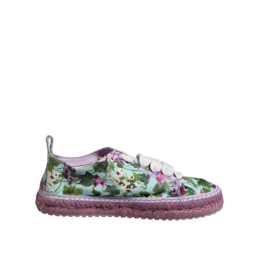 Dolce & Gabbana Multicolor Canvas Espadrilles Sneakers Shoes LA12729-38