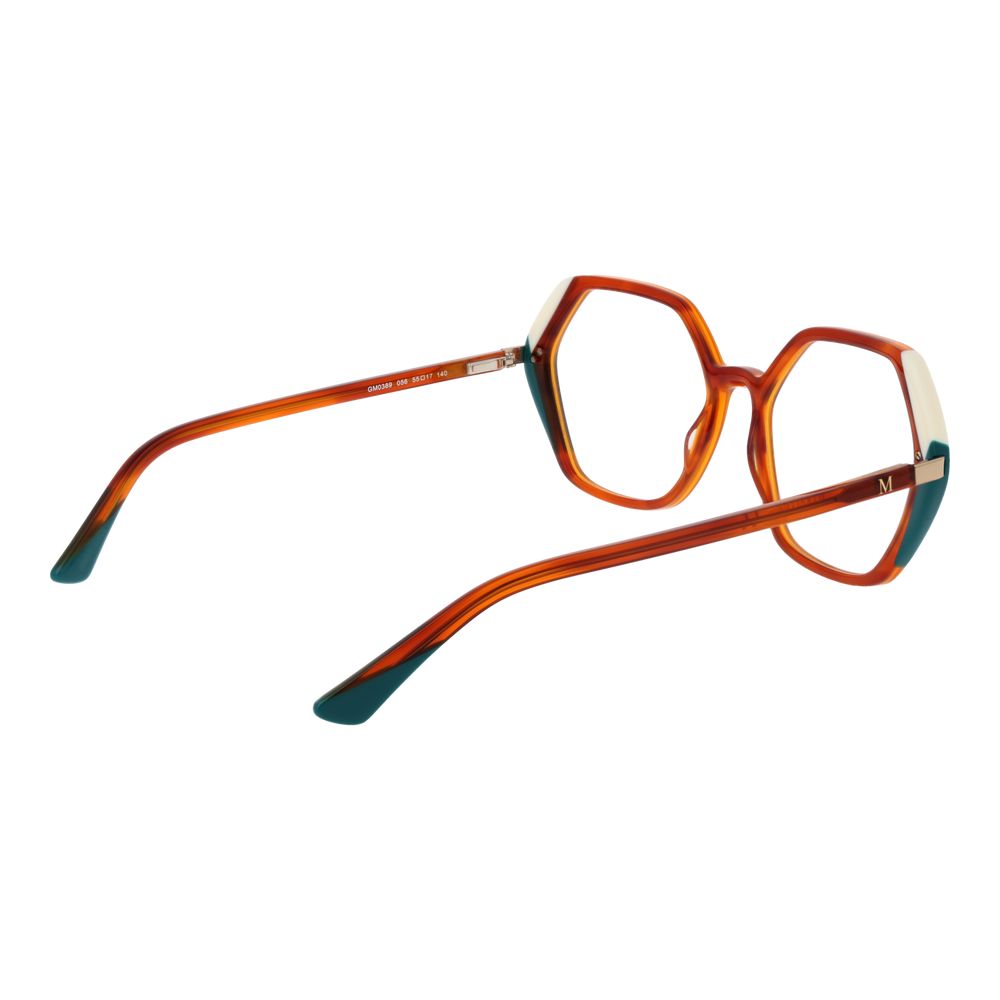 Marciano by Guess Brown Women Glasses Frame with acetate full-rim geometric design.
