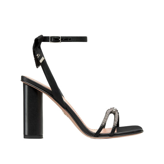 Dior Black Calfskin Stiletto Heel Sandals