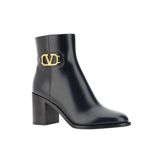 Valentino Garavani VLogo Leather Ankle Boots VA-8736607502548-EU36.5/US6.5