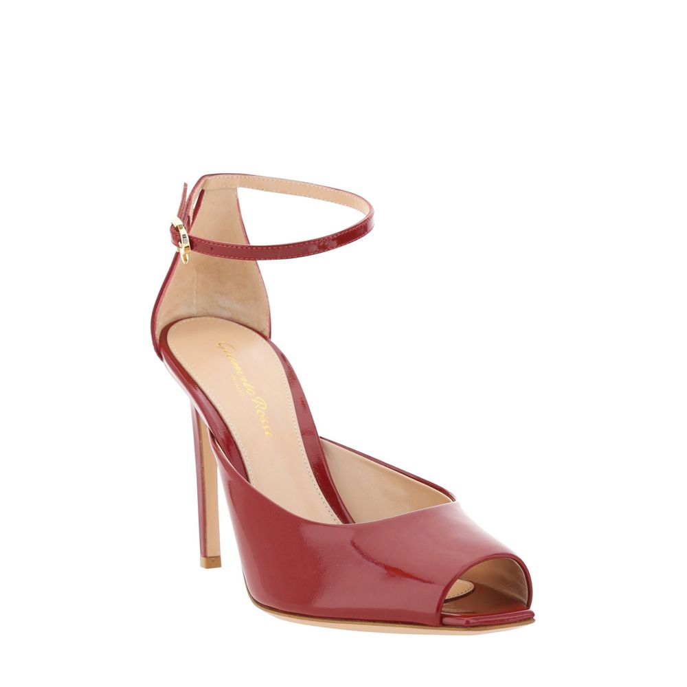 Gianvito Rossi Red Calfskin High Heel Pumps