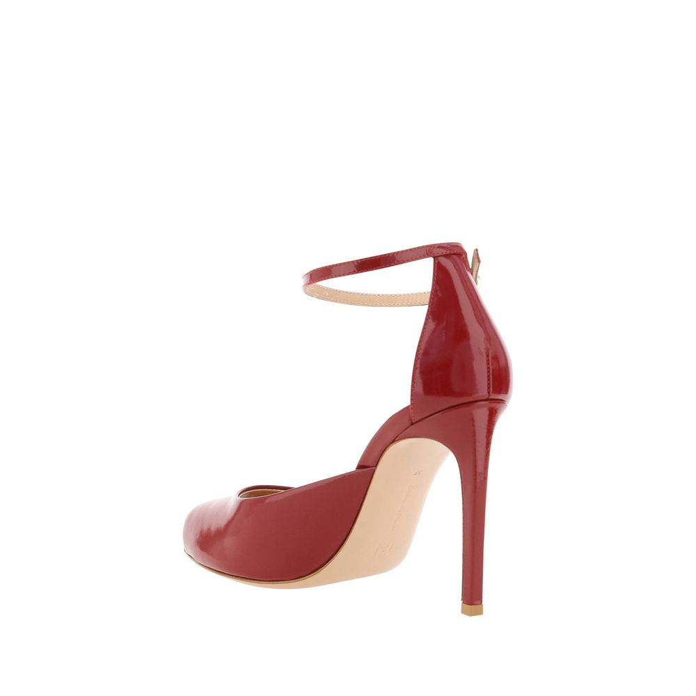 Gianvito Rossi Red Calfskin High Heel Pumps