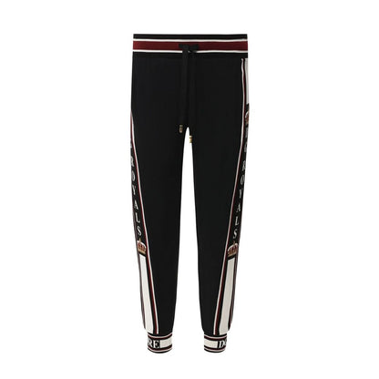 Dolce & Gabbana Black Elastane Athletic Pants