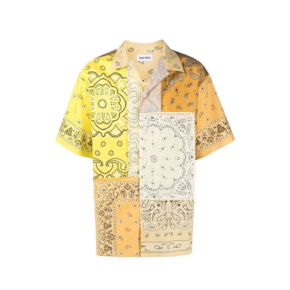 Kenzo Yellow Cotton Pattern Shirt