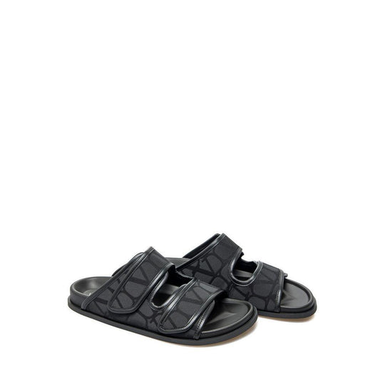 Valentino Garavani Toile Iconographe Flat Sandals VA-8735614435540-EU41/US8