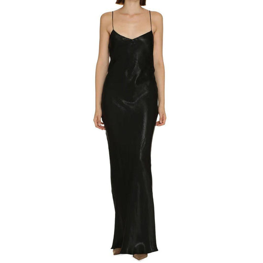 Saint Laurent Satin Long Dress SA-8735574786260-42