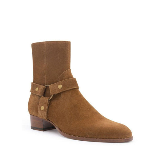 Saint Laurent Wyatt Harness Ankle Boots SA-8735581864148-EU39/US6