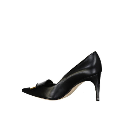 Sergio Rossi Black Calfskin High Heel Pumps