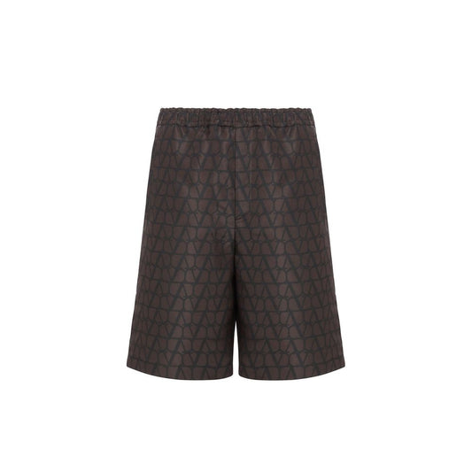 Valentino Brown Silk Shorts