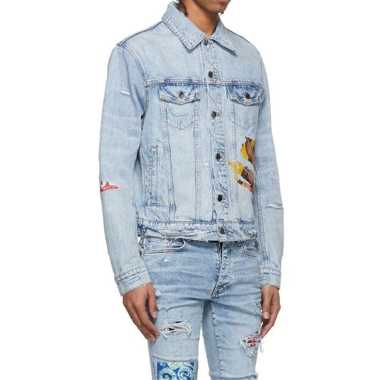Amiri Playboy Magazine Trucker Denim Jacket AM-8736242467028-S