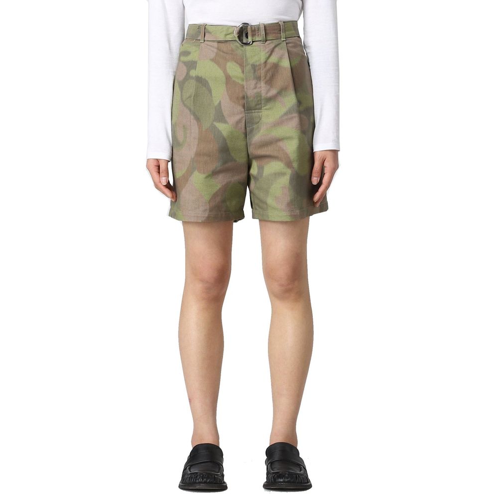 Marni Green Cotton Bermuda Shorts
