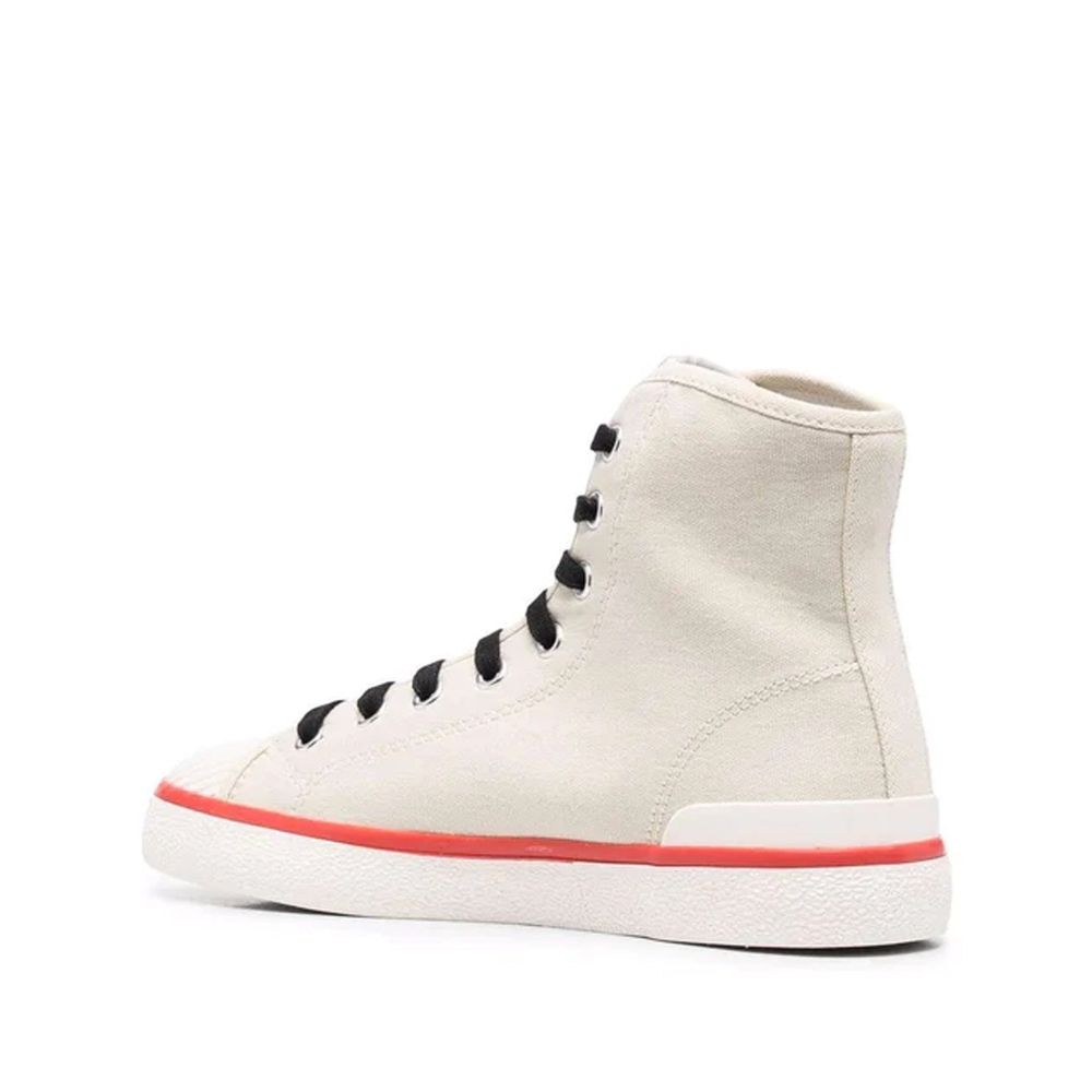 Isabel Marant Beige Canvas High Top Sneakers