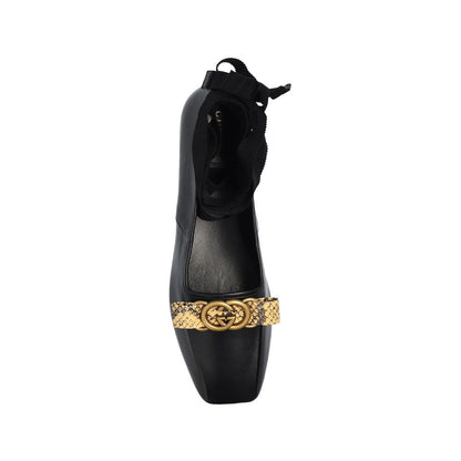 Gucci Black Calfskin Ballet Flats